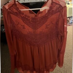 Altard State Burnt Orange Blouse